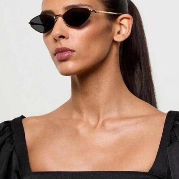 Miu Miu Women\'s Black and Gold Sunglasses main image 4